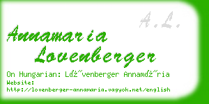 annamaria lovenberger business card